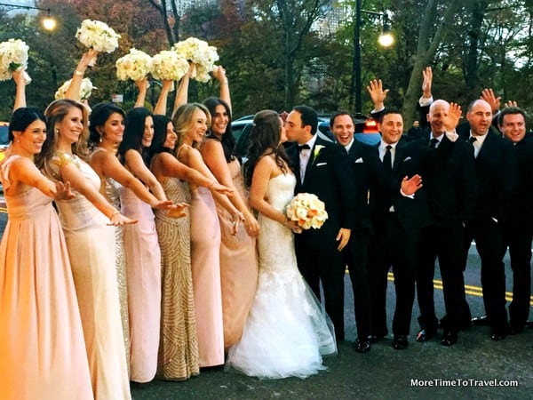 Bridal party stops traffic on Central Park South