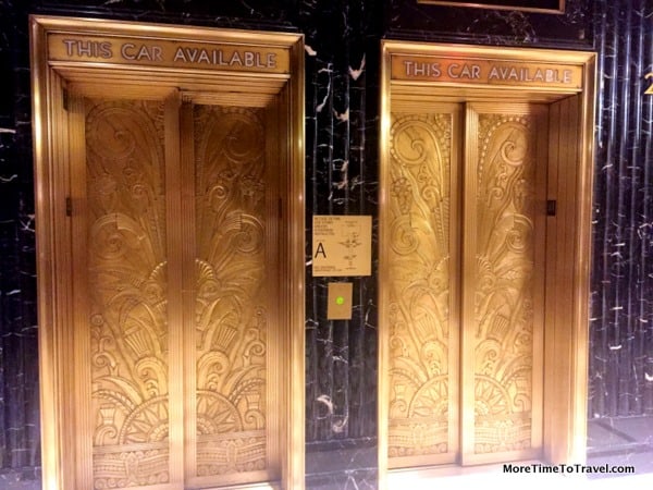 Art deco elevator doors