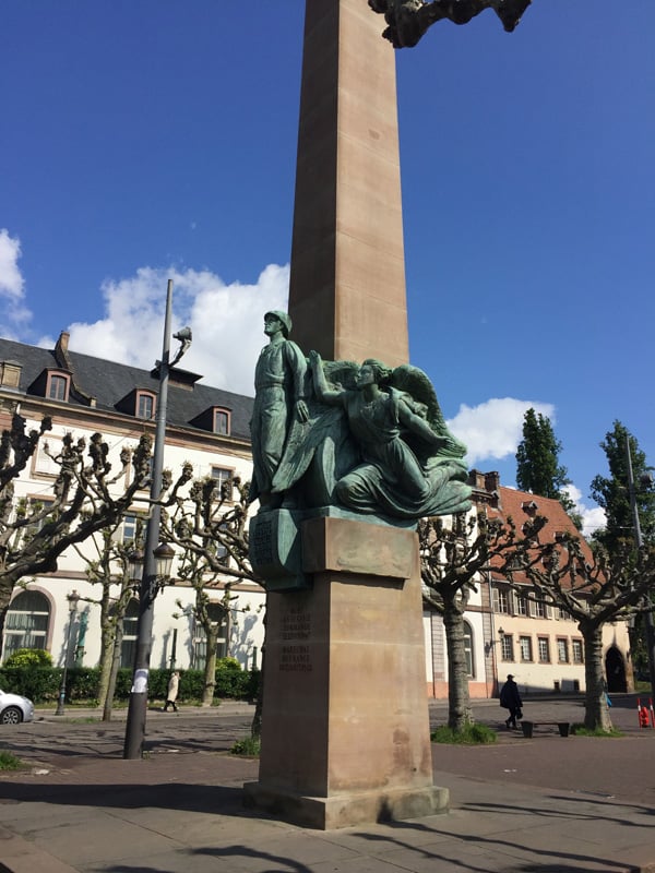 War monument for Maréchal Leclerc at the square Place Broglie in Strasbourg