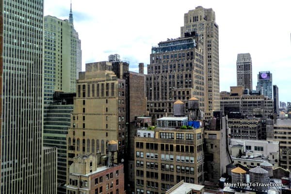 City view from our window at the Hampton Inn Times Square Central