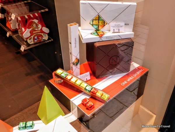Window displays at the Neuhaus Chocolate shop in Bruges