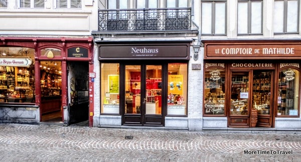 In Bruges, it's not unusual to see three chocolate shops in a row