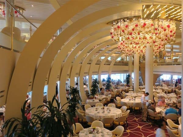 Interesting architecture of the Koningsdam dining room