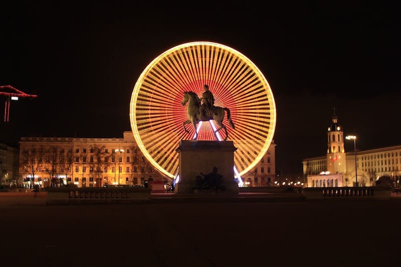 Place Bellecour at night