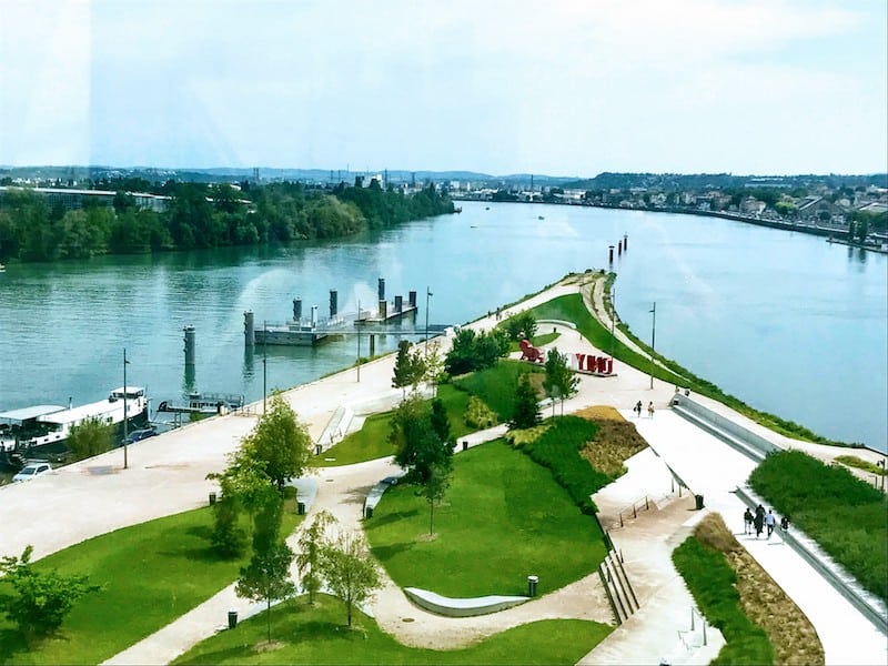 View of the Confluence from a window in the museum