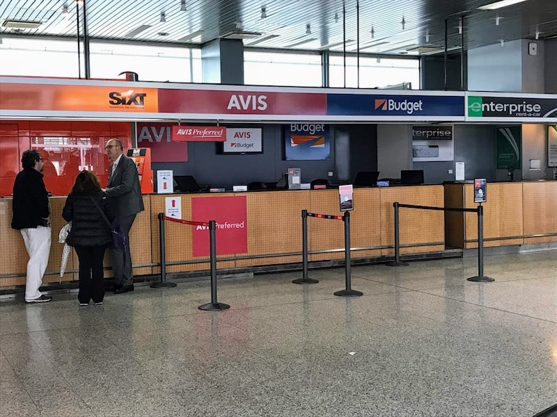 Car Rental Counter at Strasbourg Airport (Credit: Jerome Levine)