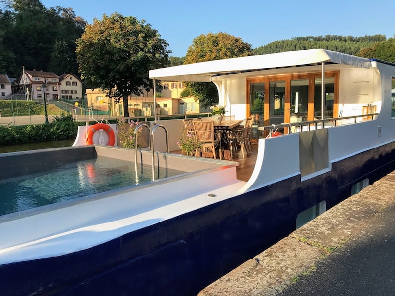 Hot tub on European Waterways' Panache
