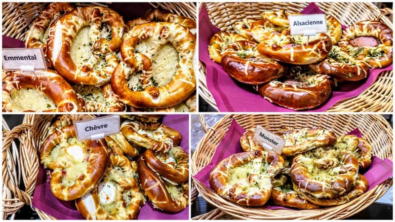 Best Day Trip from Stasbourg - Some of the many varieties of pretzels in the market in Colmar