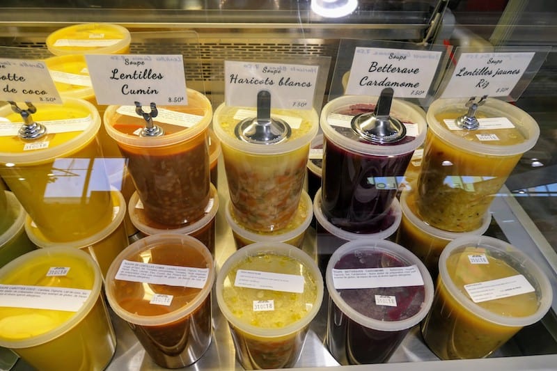 Homemade soups at Jean Talon Market