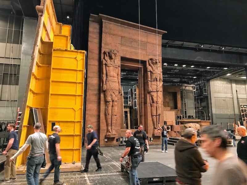 During the second intermission, we had the opportunity to go behind the scenes as the scenery was changed