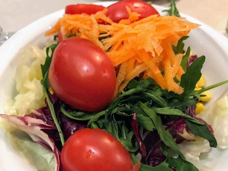 Italian Food Rules - Salad waiting to be dressed with oil & vinegar (Credit: Jerome Levine)
