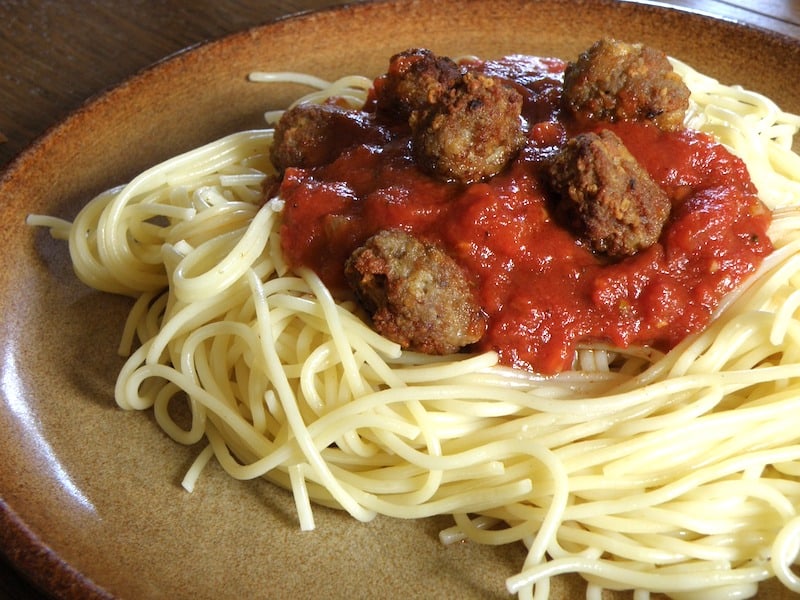 Spaghetti with meatballs is an Italian-American dish