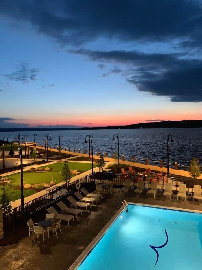 Sunset at the Chautauqua Harbor Hotel