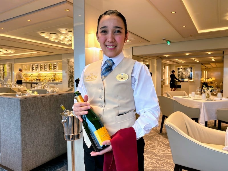 Polished and professional service in The Haven Restaurant