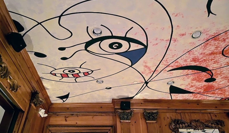 A whimsical ceiling to look up to...