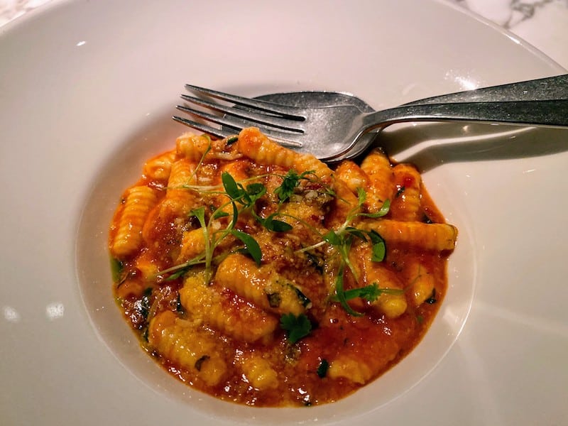 Best meals: Cavatelli di ricotta arrabiata with cilantro pesto