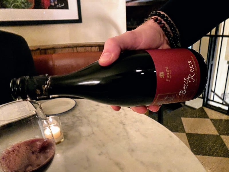 Best Meals: Becco Rosso Lambrusco was a great choice paired with each course of our meal