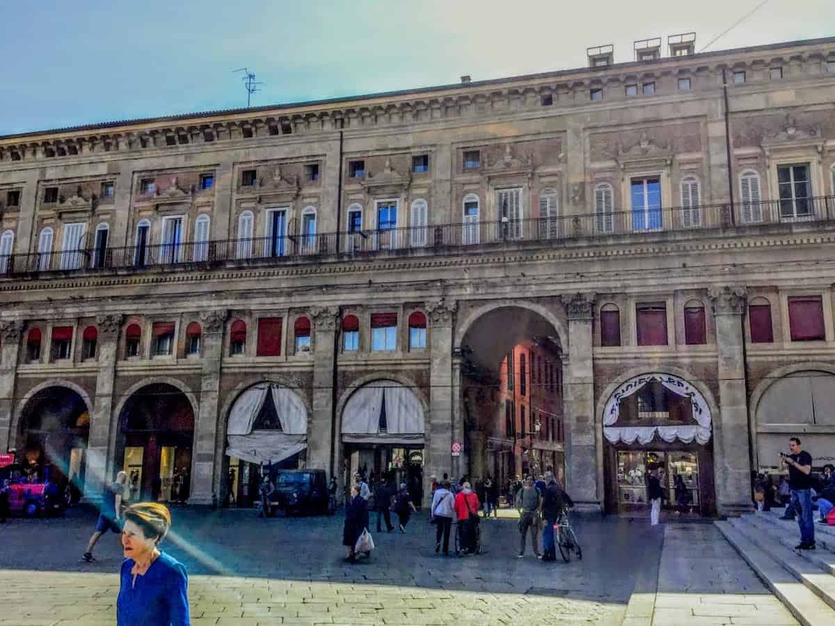 Our balcony window in Palazzo dei Banchi