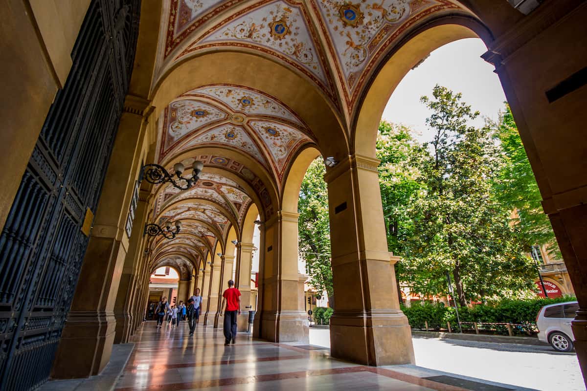 Piazza Cavour, near the luxury shopping center