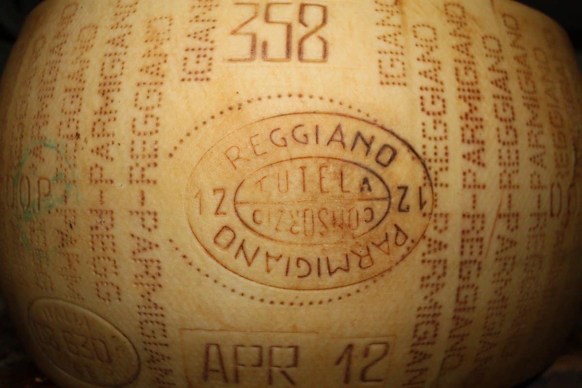 Parmigiano Reggiano cheese from Emilia Romagna
