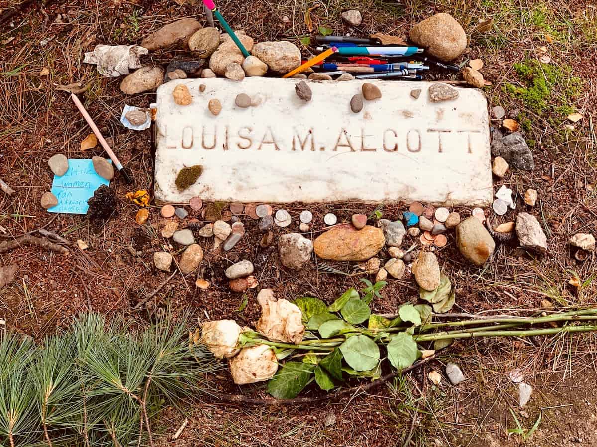 Louisa May Alcott grave in Concord (credit: M. Ciavardini)