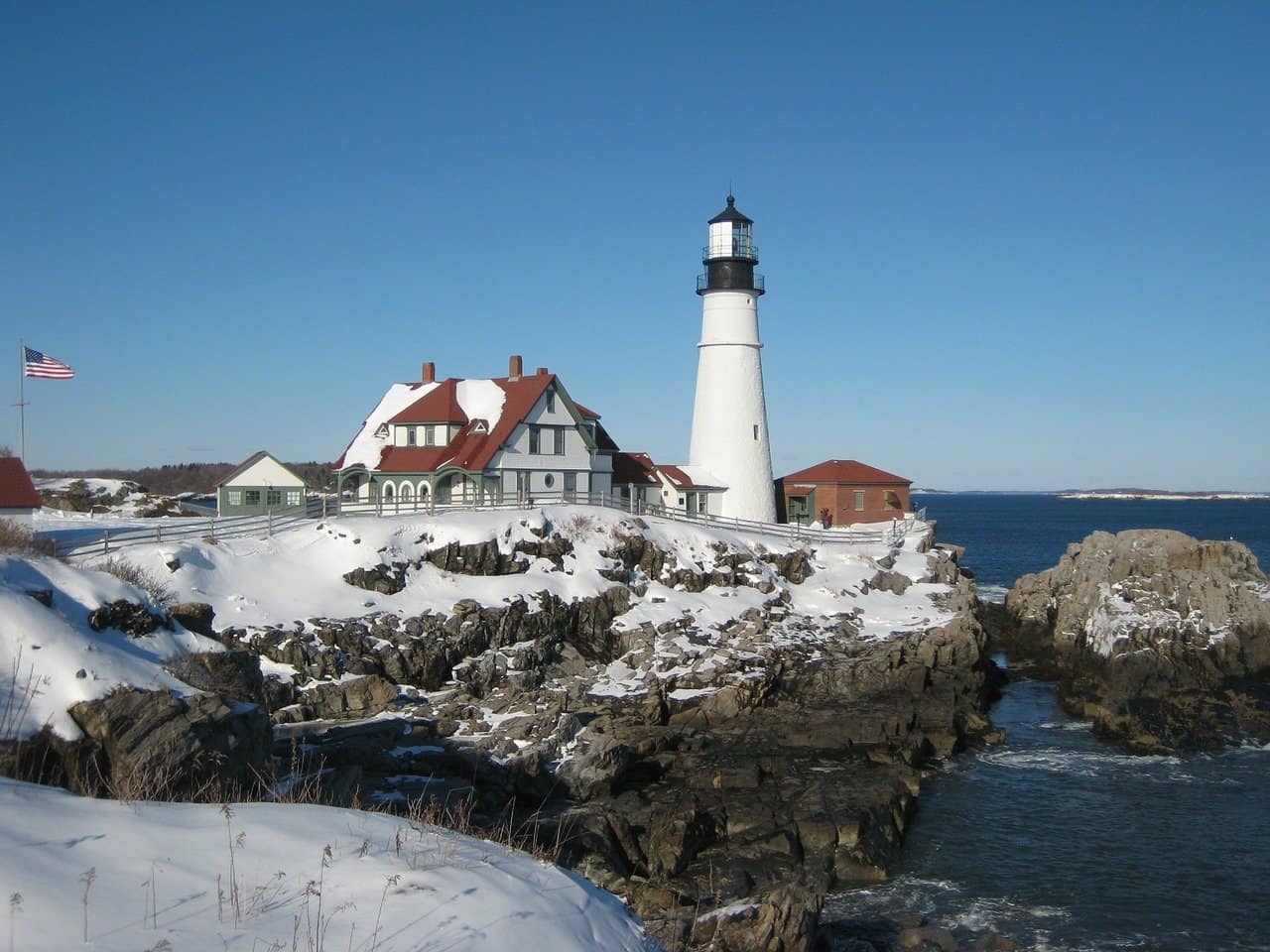 A lighthouse in Maine