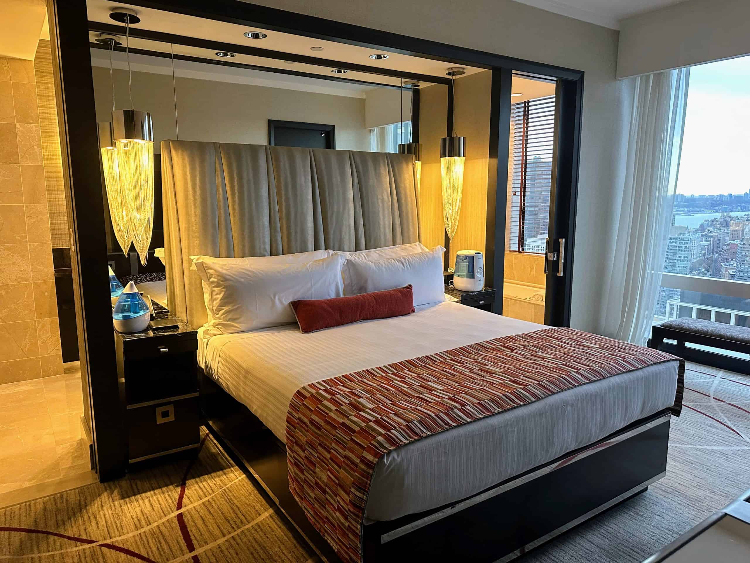 Guest room at Mandarin Oriental New York