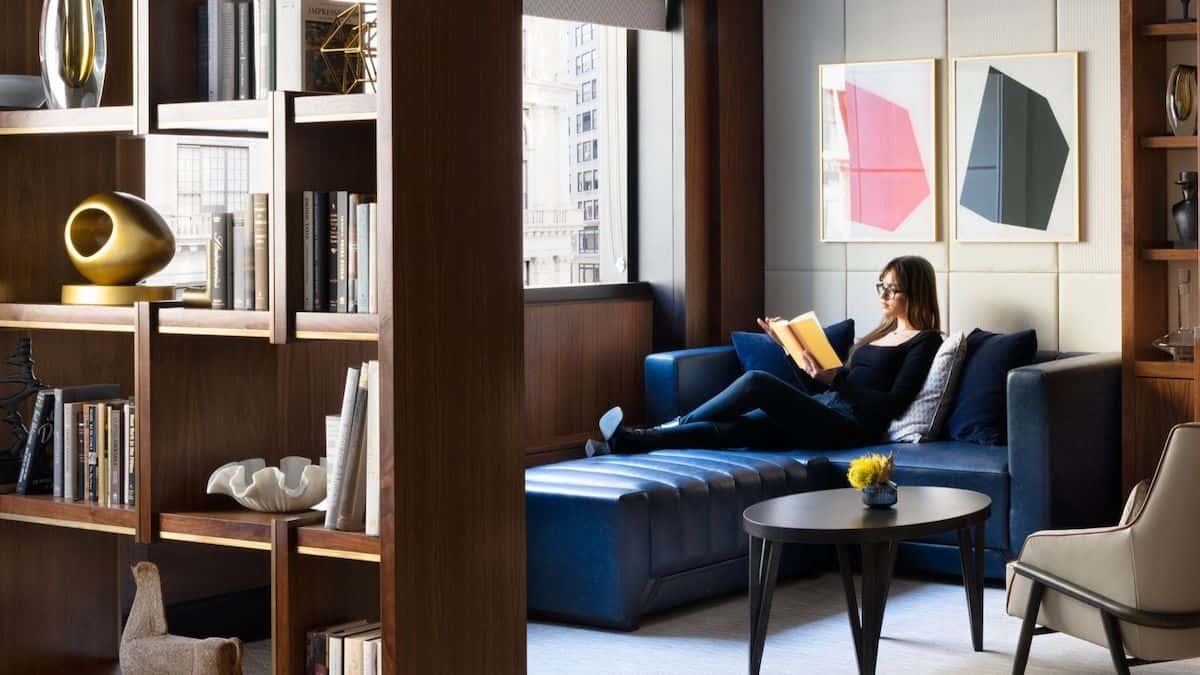 Reading nook at the Langham Club