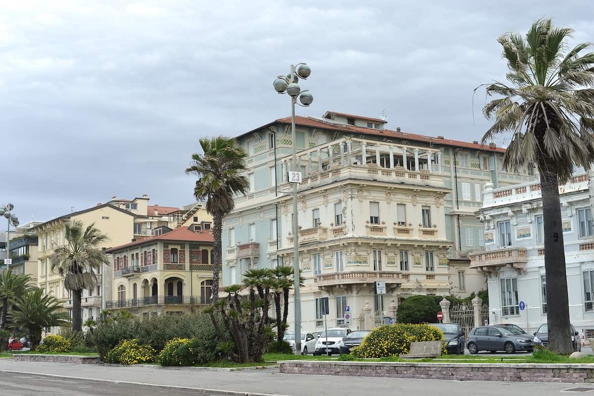 Liberty-style architecture in Viareggio