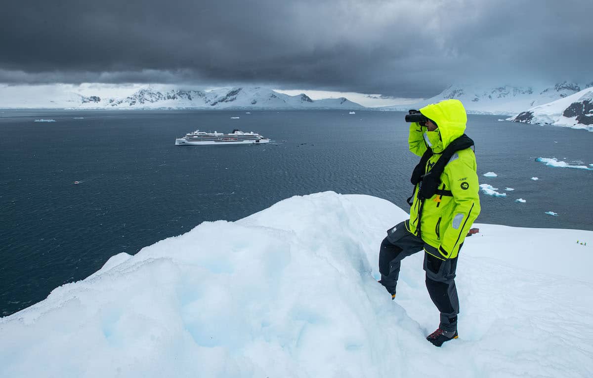 A guide onshore in Antarctica (credit: Viking)