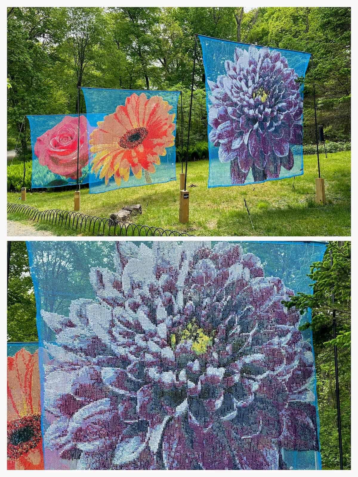 Needlework tapestries by Kris Campbell
