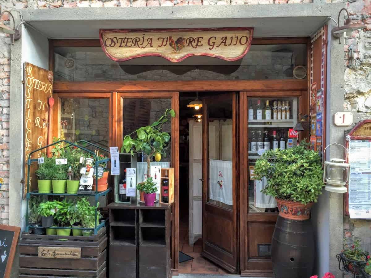 An osteria in Castellina in Chianti in Tuscany