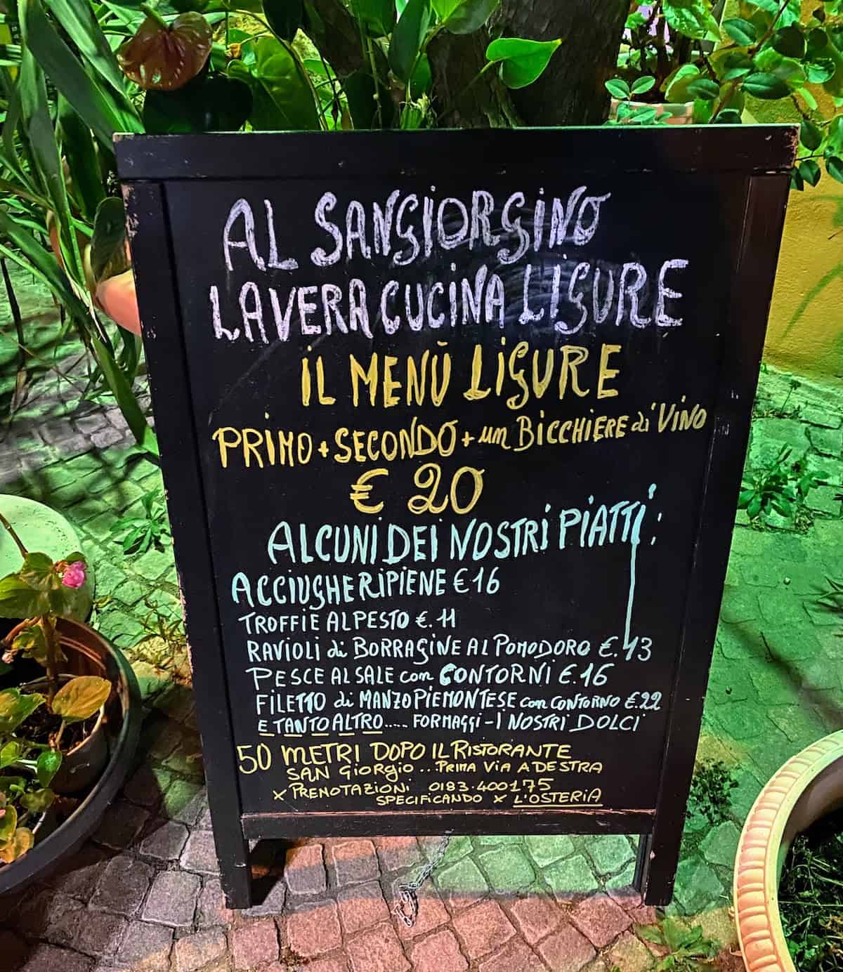 A fixed price in Liguria