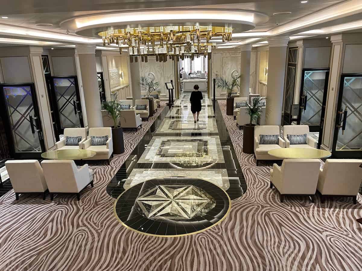 Italian marble entrance to the dining room
