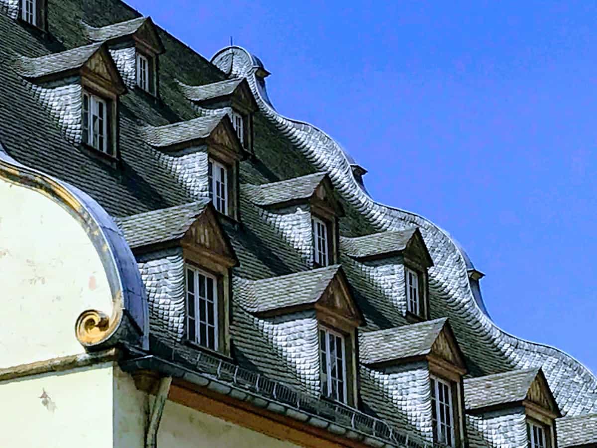 Unusual roofline of the old synagogue in Koblenz