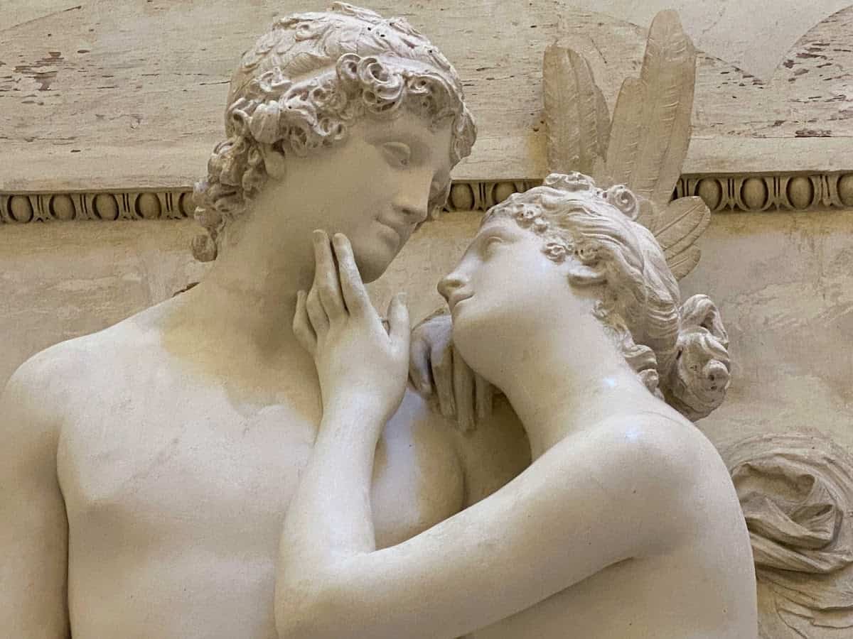 Venus and Adonis in plaster by Antonio Canova