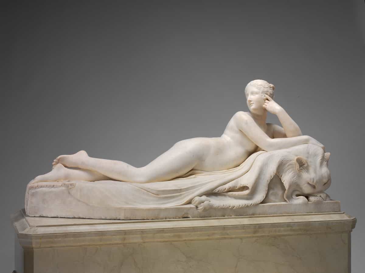Naiad, a marble statue by Antonio Canova in the permanent collection (credit: National Gallery of Art)