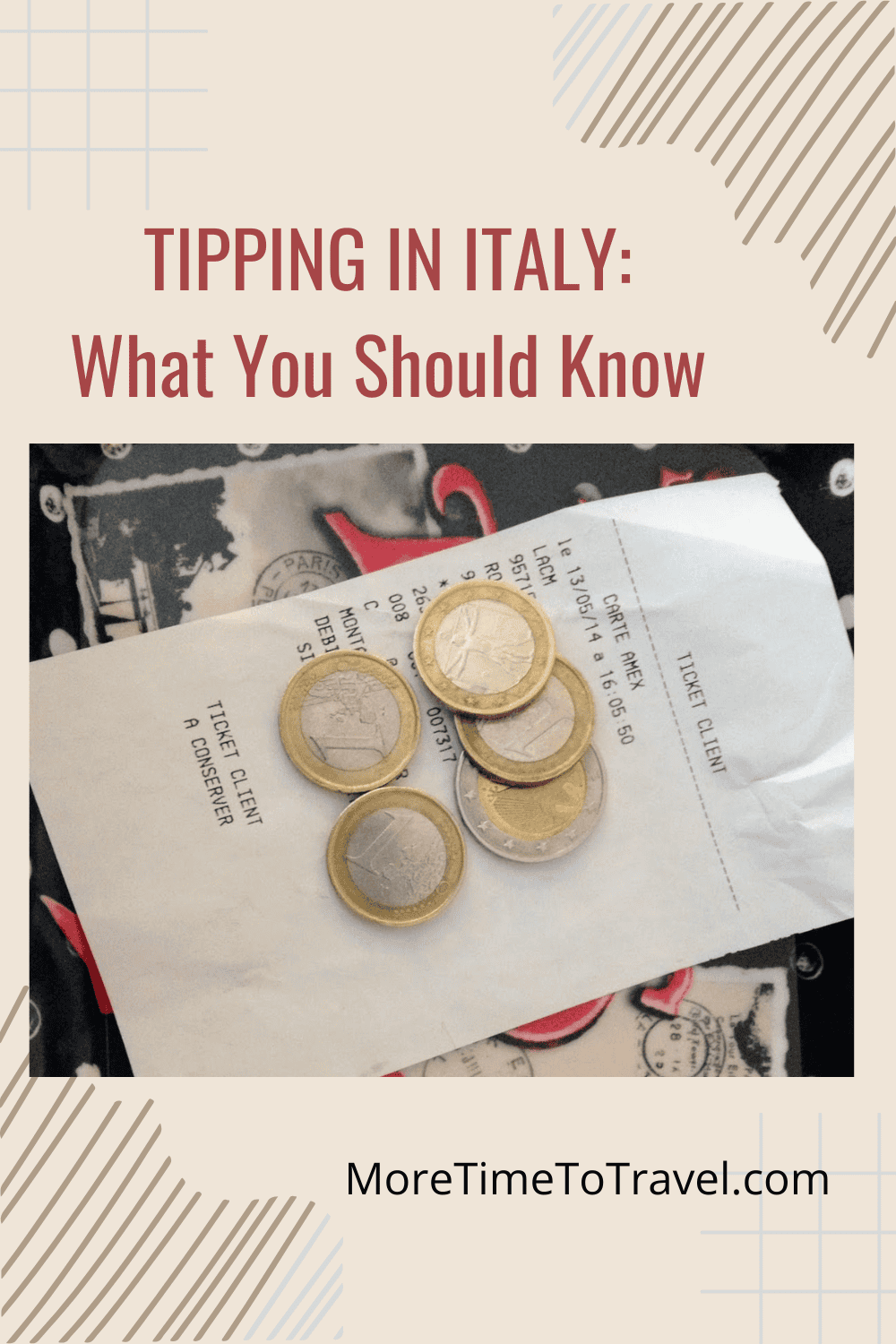 Tipping in Italy pin