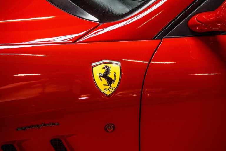 Red Ferrari 575 M Maranello sports car