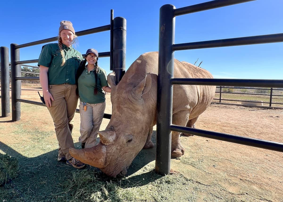 Longneck Manor-Val Myklebust and Leah Hernandez and rhino Barney