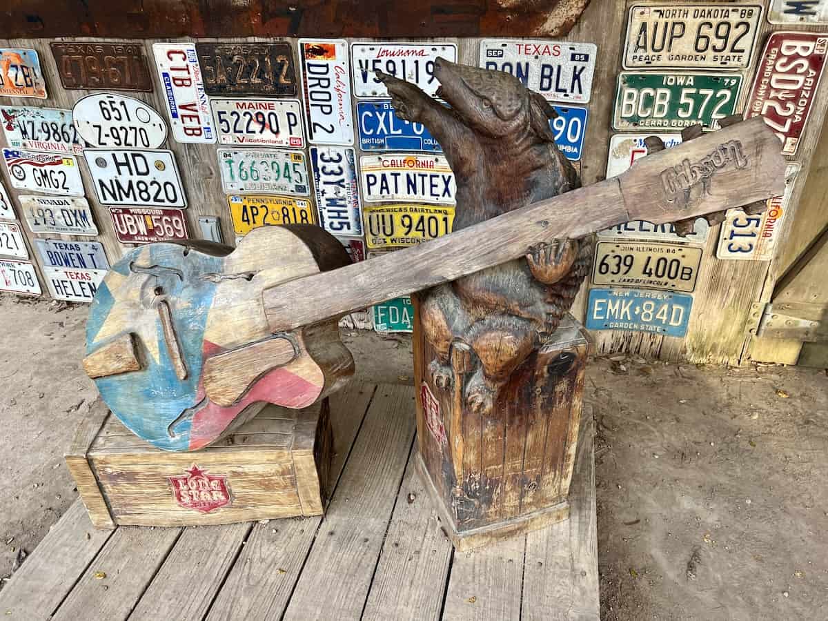 Luckenbach-armadillo and guitar