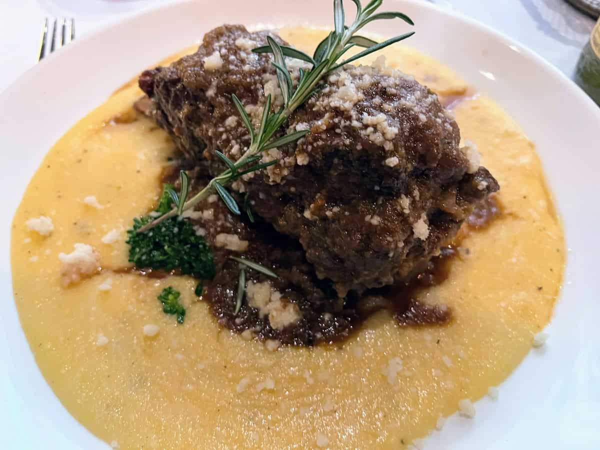 Short Ribs on Polenta at Lanni's Cucina Verace