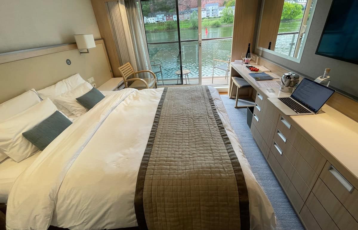 Our balcony stateroom on the second deck of Viking Idl