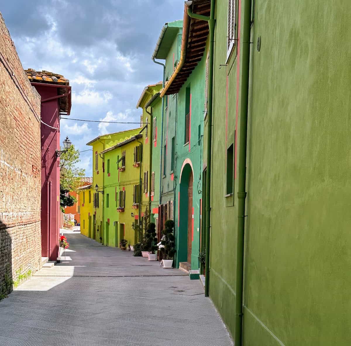 Some of the painted houses of Ghizzano, Terre di Pisa