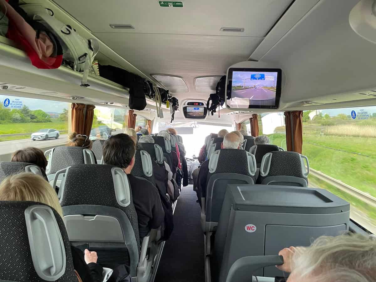 On the coach to Luxembourg