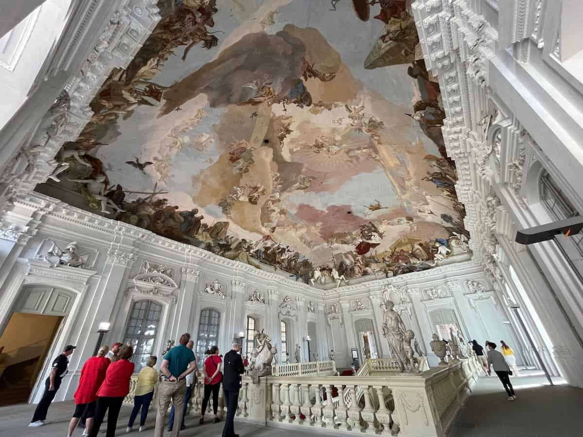 The world’s largest ceiling fresco at the Bishops’ Residenz in Wurzburg