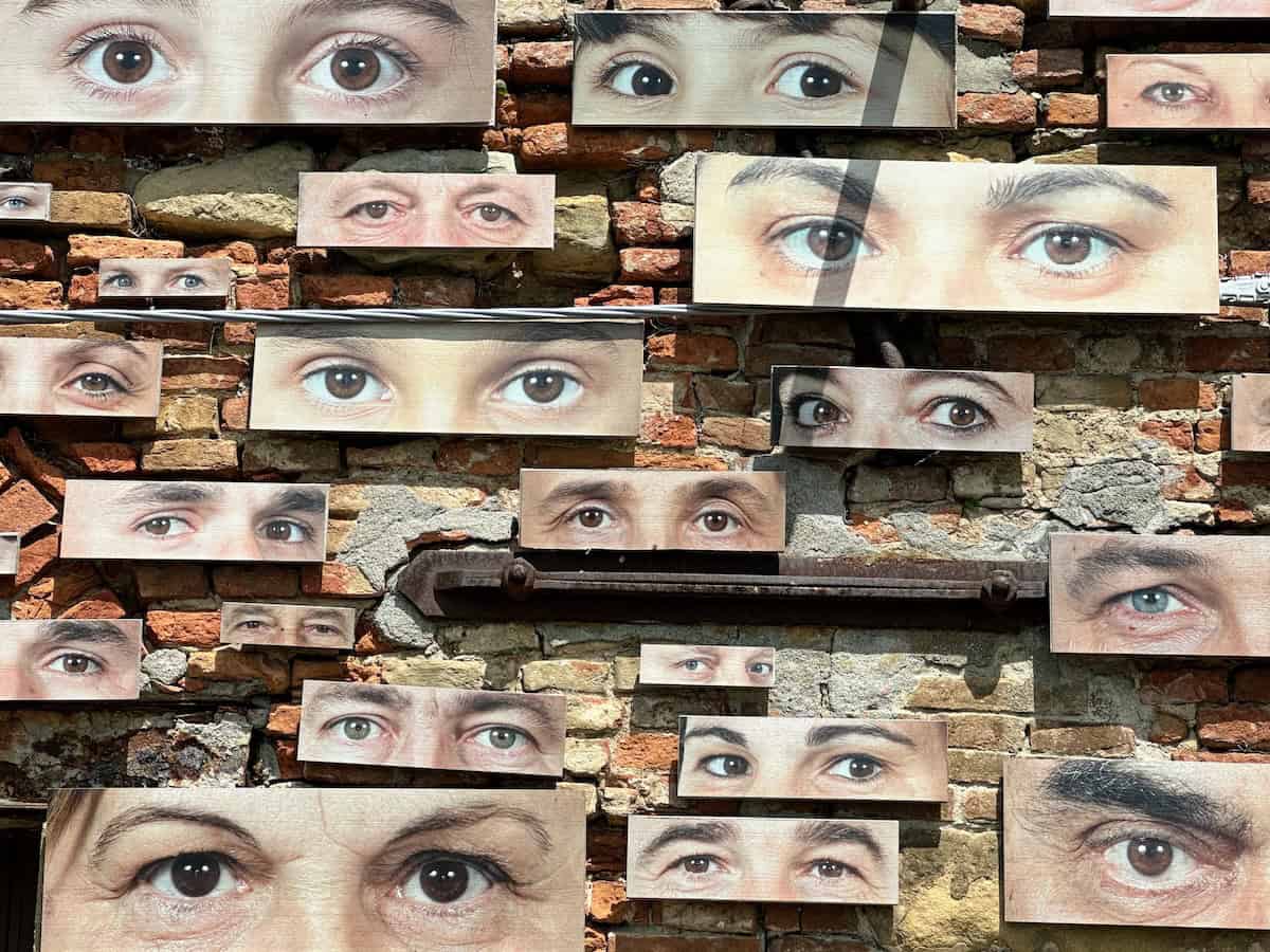 Eyes of the citizens of Peccioli by Vittorio Corsini