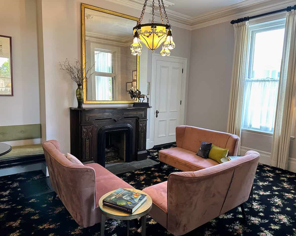 Parlor at the Saratoga Arms Hotel