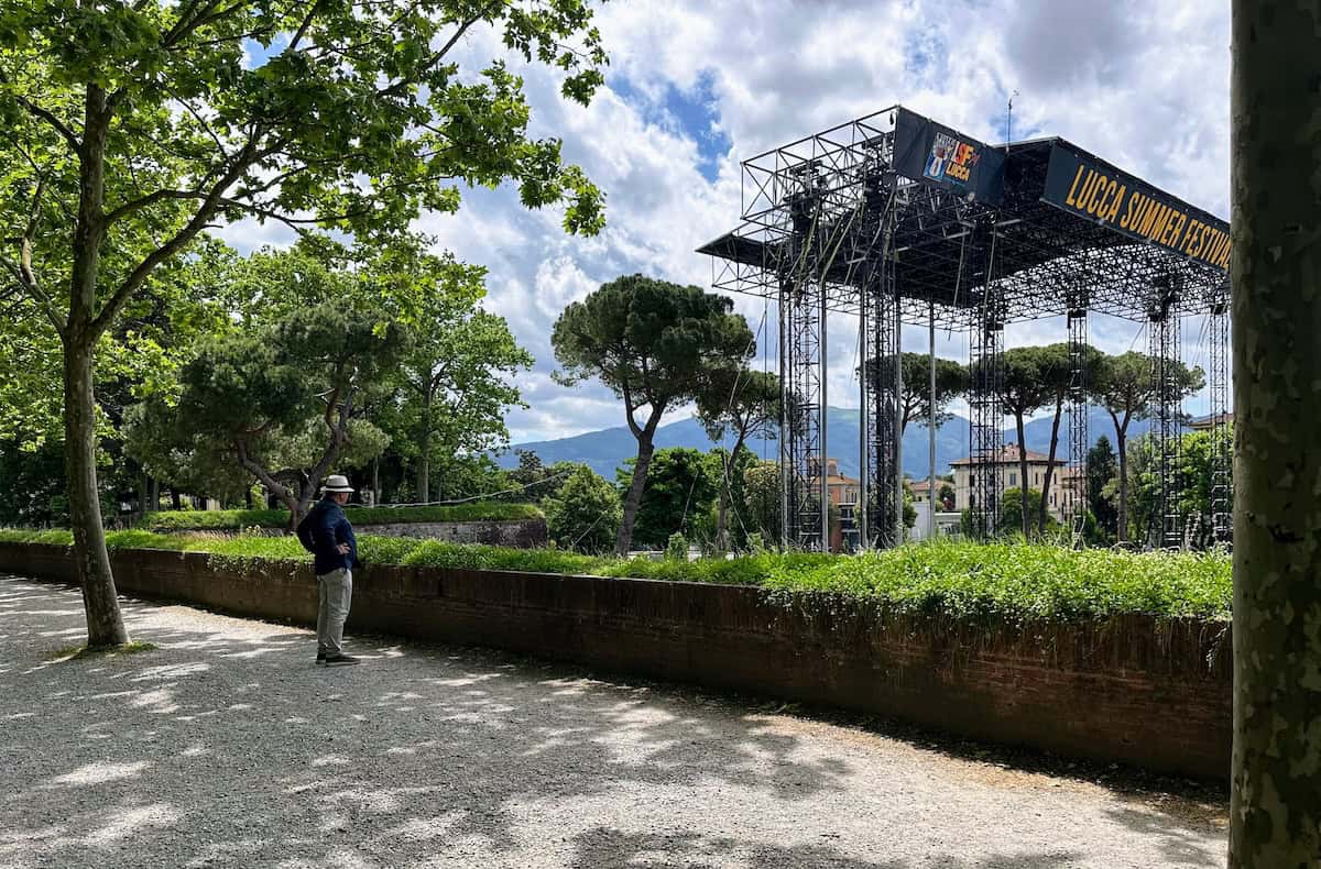 Lucca prepares for its summer music festival just outside the gates