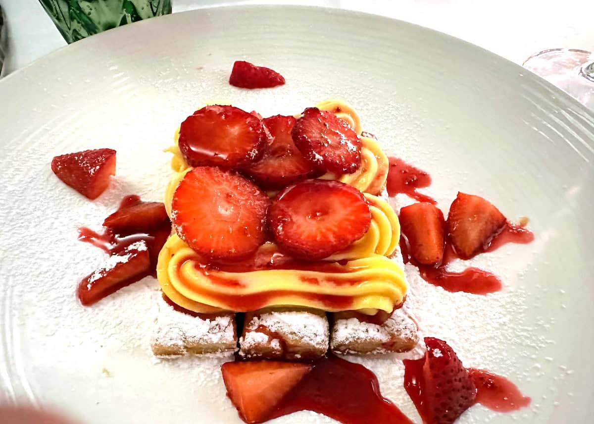 Foods of Lucca, Tuscany: Strawberry Mille Feuille (Irene S. Levine)